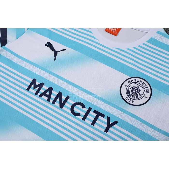 Chandal del Manchester City Manga Corta 2022 Azul - Pantalon Corto - Haga un click en la imagen para cerrar